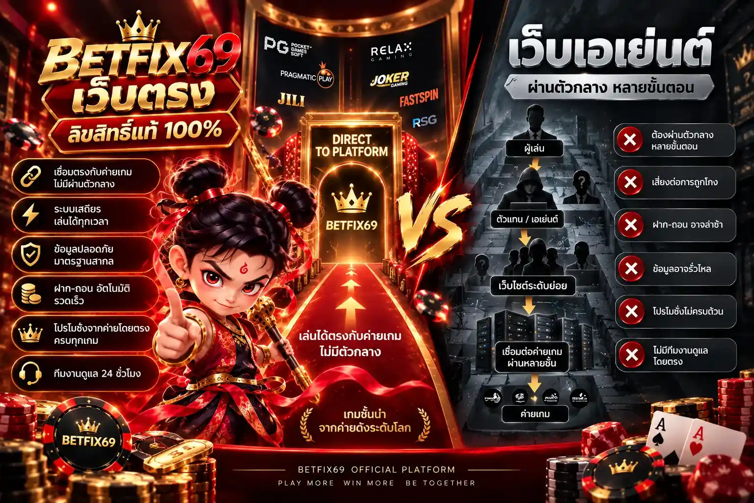 เว็บตรง vs เว็บเอเย่นต์
