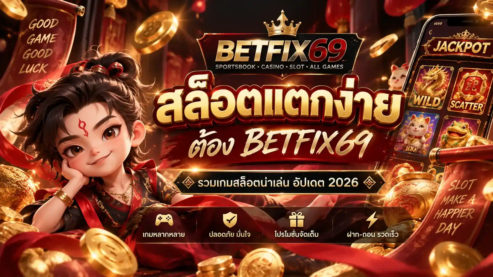 สล็อตแตกง่าย ต้อง BETFIX69 รวมเกมสล็อตน่าเล่น 2026