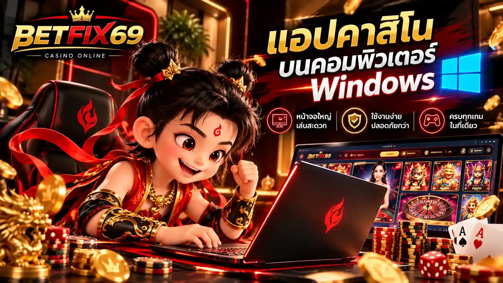 แอปคาสิโนสำหรับ Windows บนคอมพิวเตอร์